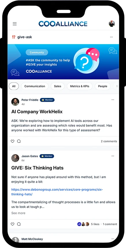 COO Alliance Members Portal on Circle - screenshot 3