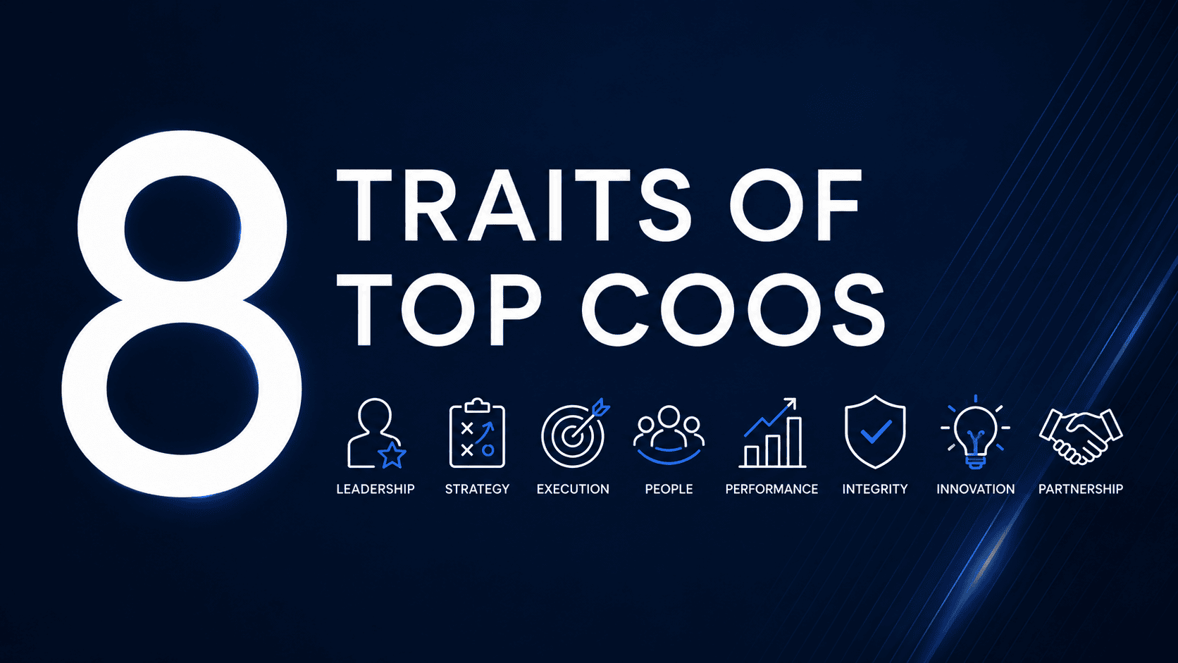 8 Traits of Top COOs guide cover with leadership capability icons