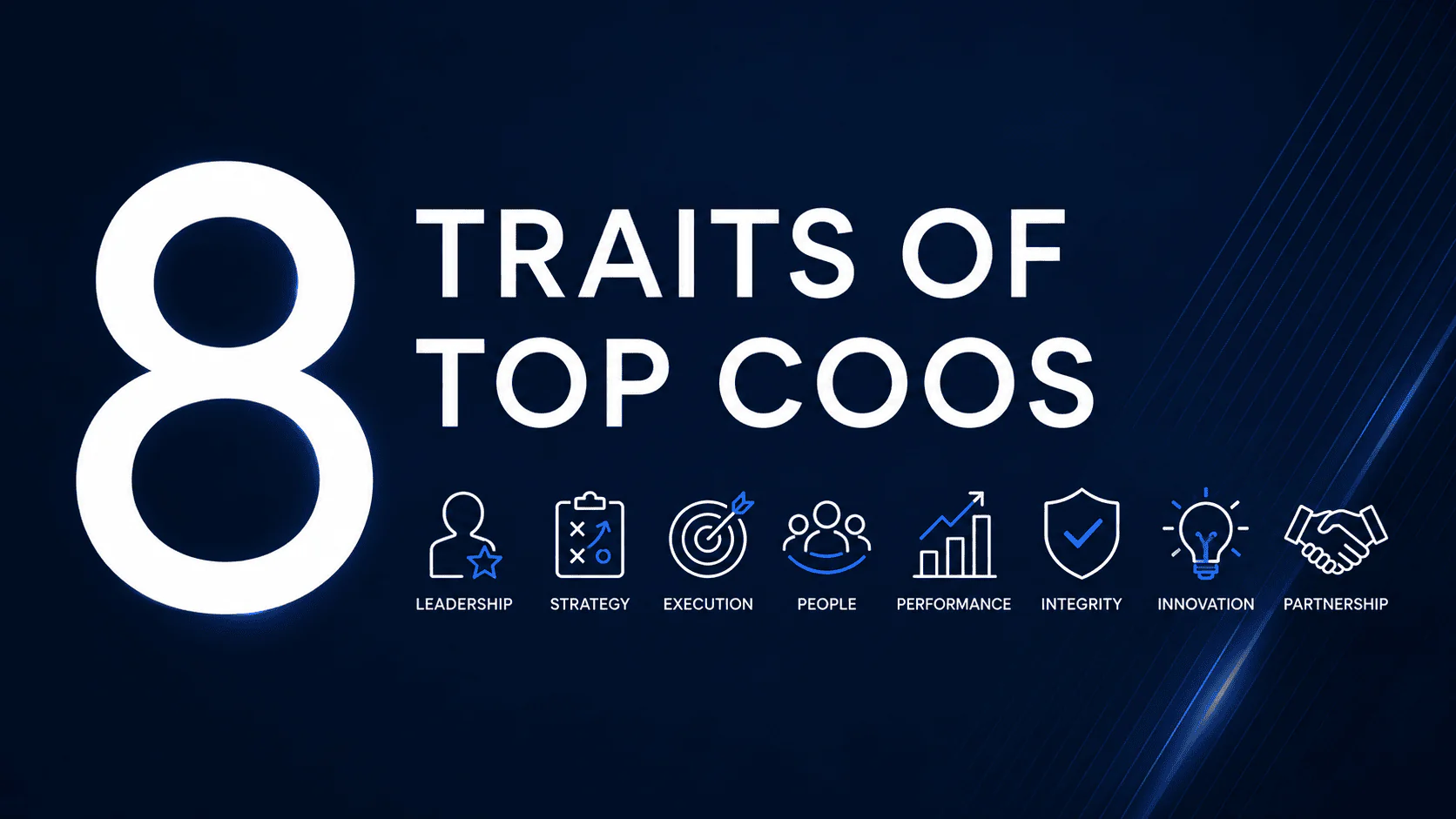8 Traits of Top COOs guide cover with leadership capability icons