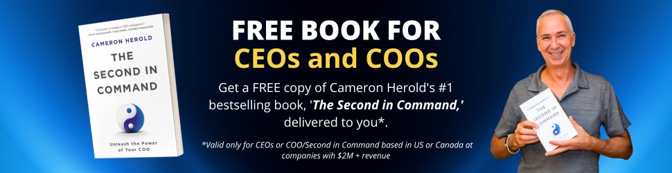 FREE BOOK TEMPLATE (970 x 250 px) Claim your free copy of The Second in Command book by Cameron Herold